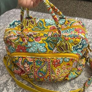 Vera Bradley Yellow Floral Travel Bag